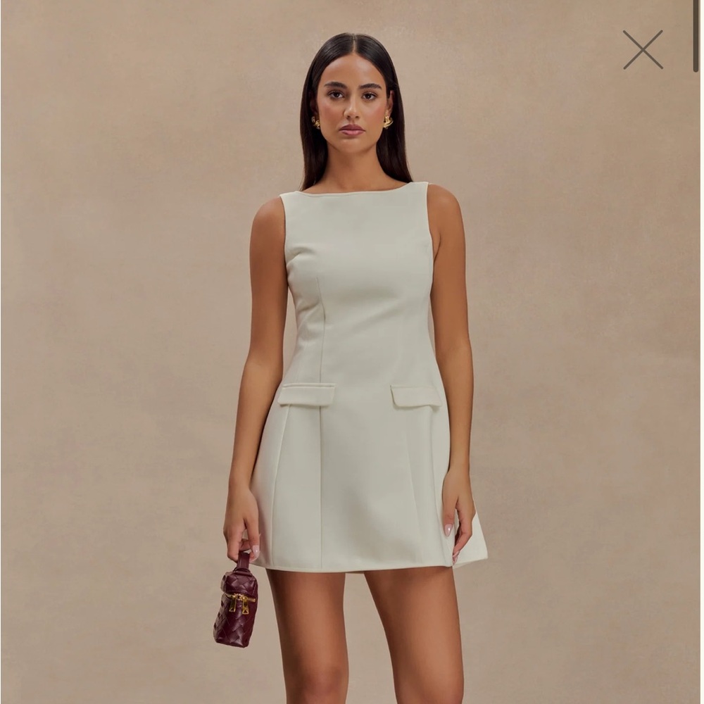 Evanna Sleeveless Suiting Mini Dress